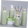Outanaya 5pcs Refillable Shampoo Dispenser Avocado Conditioner Bottles Leakproof Design