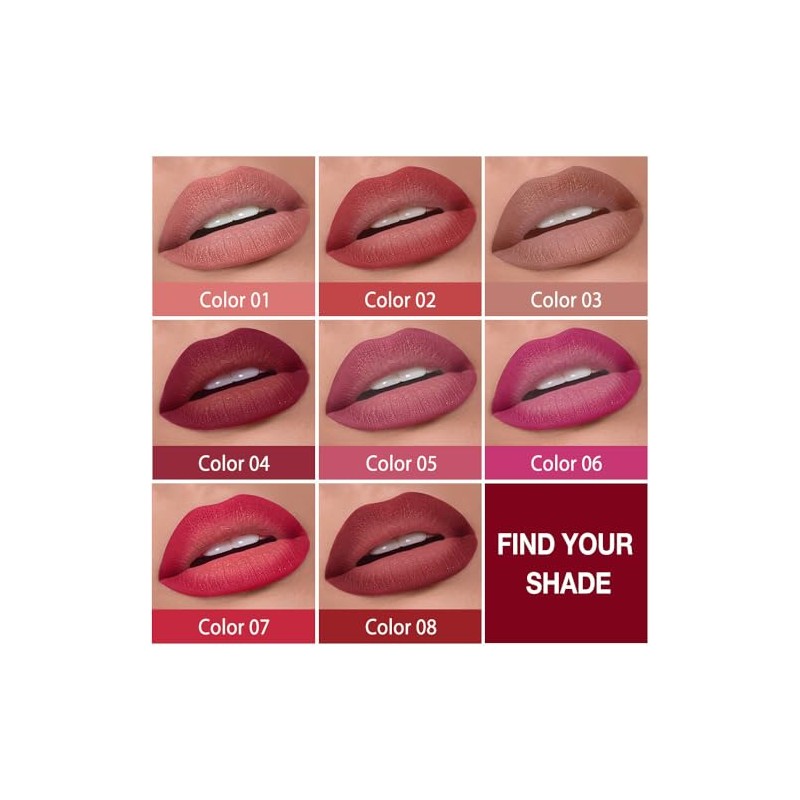 evpct Juego de Lápiz Labial y Delineador de Labios Mate
