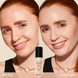Milani Milani Conceal + Perfect 2-in-1 Foundation + Concealer - Ivory (1 Fl. Oz.) Cruelty-Free Liquid Foundation - Cover Under-Eye Circles, Blemishes & Skin Discoloration for a Flawless Complexion