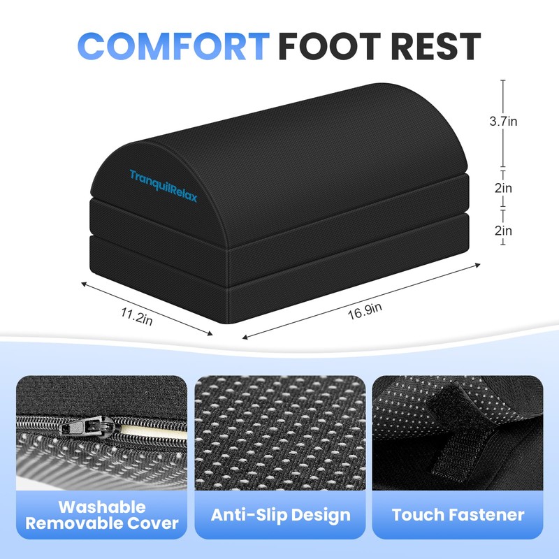 TranquilRelax Foot Rest for Under Desk at Work, Gaming Accessories