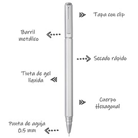 Pentel de México BLN665Z-A-EST Bolígrafo Energel Hexagonal, 0.5 mm, pack of/paquete de 1