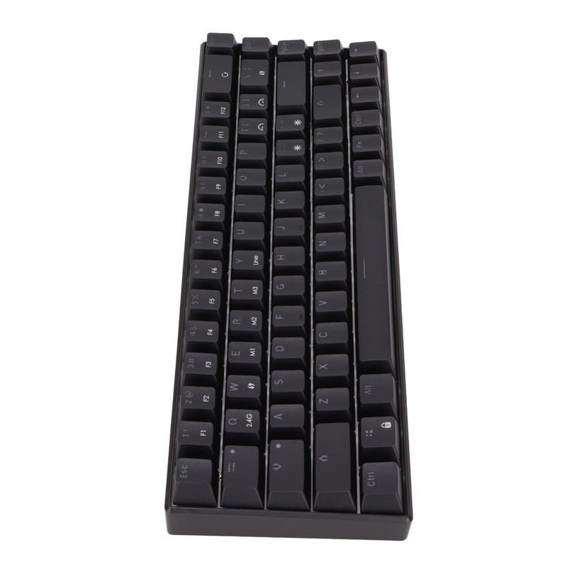 Keyboard 68 Key White Light Three Mode Black Mechanical Keyboard