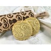 Children's Rolling Pin Thistles for Homemade Pastries Engraved Embossed Rolling