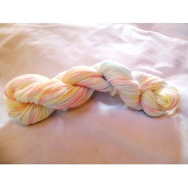 Two Pack White Multicolor Pastel Baby Sayelle Nylon Sport Weight Soft Knitting Crochet Yarn