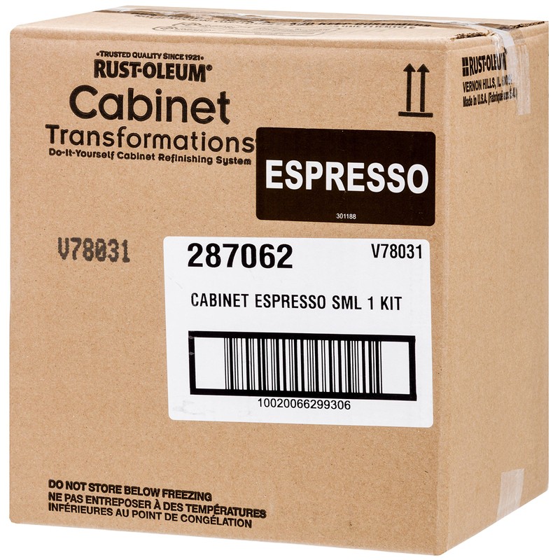 Rust-Oleum 287062 Cabinet Transformations Premix Kit, Small, Espresso