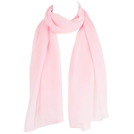 Hat To Socks Chiffon Scarf Sheer Wrap for Women (Pink)
