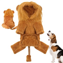 Lion Outfit for Puppy,Dog Lion Mane Apparel | Cute Soft Warm Funny Pet Cat Pet Dress Up Clothes for Christmas, Thanksgiving
