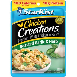 StarKist Chicken Creations, Roasted Garlic & Herb - 2.6 oz Pouch, Pack of 12