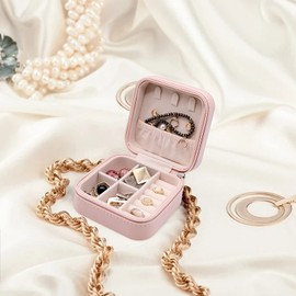 FORYNXHWIN Mini Travel Velvet Jewellery Box, Jewellery Organiser for Women and Girls, Portable Jewellery Box for Rings, Earrings and Necklace