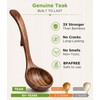 Wooden Spoons for Cooking: 3 Size Teak Wooden Ladle