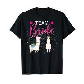 Team Bride Alpaca Llama Bachelorette Groom Married Engage T-Shirt