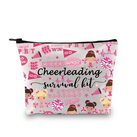 Cheerleading Gift Cheerleader Survival Kit Portable Travel Accessories Toiletry Bag Makeup Bag (Survival Cheerleader Bag EU)