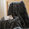 YeyeCyrilze Bubble Blanket Faux Fur Blanket Cuddly Blanket Fluffy Fluffy