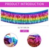 TONIFUL Metallic Foil Fringe Garland Dark Rainbow Wall Hanging Tinsel