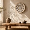 Wall Clock 24 Inch Large Wooden Silent Non-Ticking