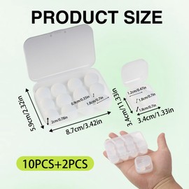 14 Ohrstöpsel mit Geräuschunterdrückung,für Frauen und Männer, helfen dabei, das Schnarchen zu reduzieren, aus silikonischem Material mit 27 dB, hypoallergen, ein komfortables Reiseaccessoire