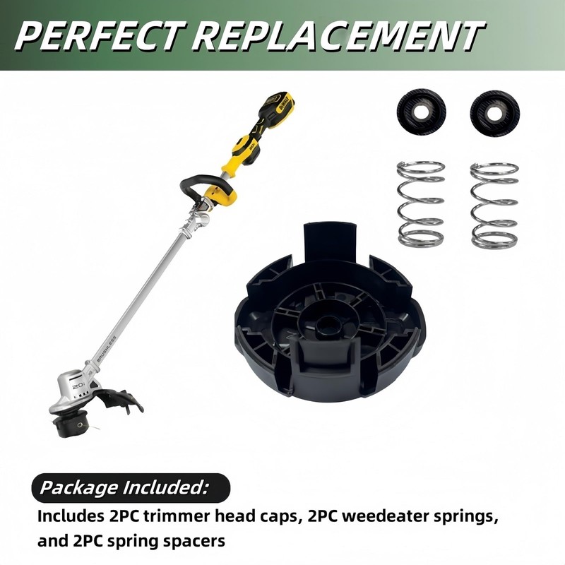 Ryzljss DWO1DT995 Weed Trimmer Head Replacement Cap & Spring Compatible