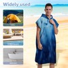 Soft Microfiber Surf Poncho Changing Towel Swim Robe Terry Cloth