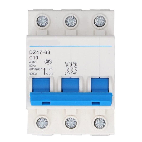 Circuit Breaker 3-Pin 10A Amp Isolator Switch DIN Rail Mounted