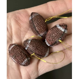 Unbranded 4 Hanging Mini 3D Footballs Ornaments Resin Christmas