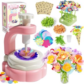 Azurphoric DIY Craft Kits Toys, Flower Craft Kit for Kids, Flower Bouquet Craft Kit, Poke Crafts for Girls, Make Your Own Bunch of Flowers, Arts and Crafts for 4 5 6 7 8 Years Old Girl Birthday Gift