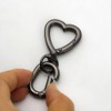 [FUSSED] 2pcs Heart Swivel Spring Clasp Carabiner Buckle Metal Spring
