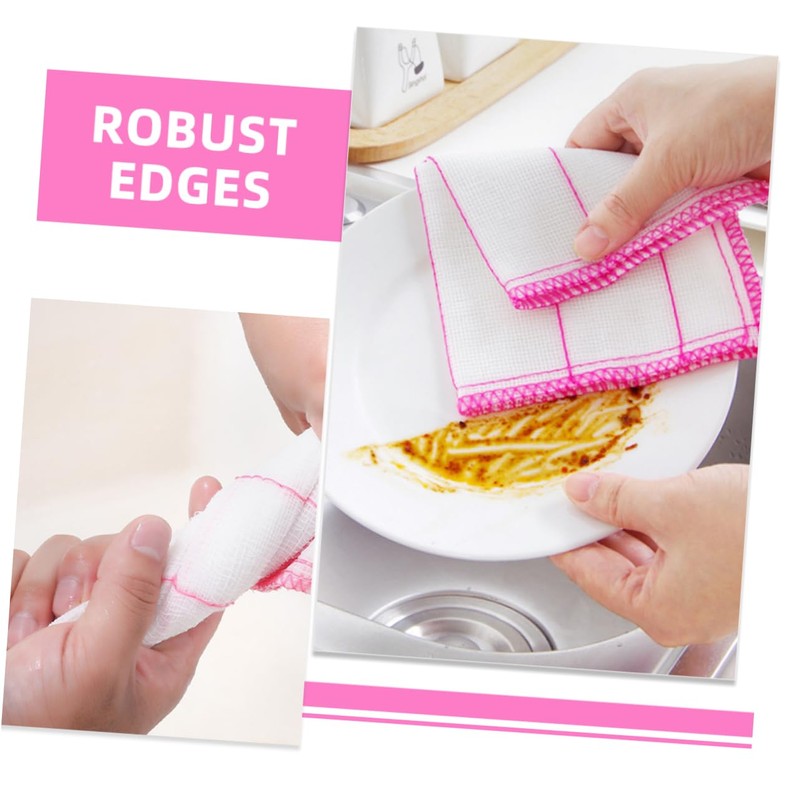 CHILDWEET 10 Pcs Reusable Kitchen Dish Towels Ultra Absorbent Gauze