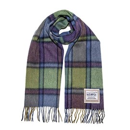Heritage Traditions 100% Pure Wool Tartan Scarves Shawls and Wraps (Moss Check)