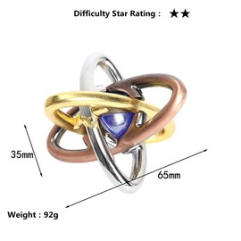 OBEST 4 Piece Metal Puzzle Cast Puzzle, Toy Puzzle Magic Unlock Unlock 3D, Puzzle Games Metal Puzzle Logical Thinking Test Game, Adults and Children Education Challenge Toy