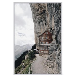 Frametory, 12x18 Aluminum Poster Frame, Acrylic Front, Thin Metal Picture Frames for 18x12 Photo, Horizontal/Vertical Wall Mount (1 Pack, Silver)