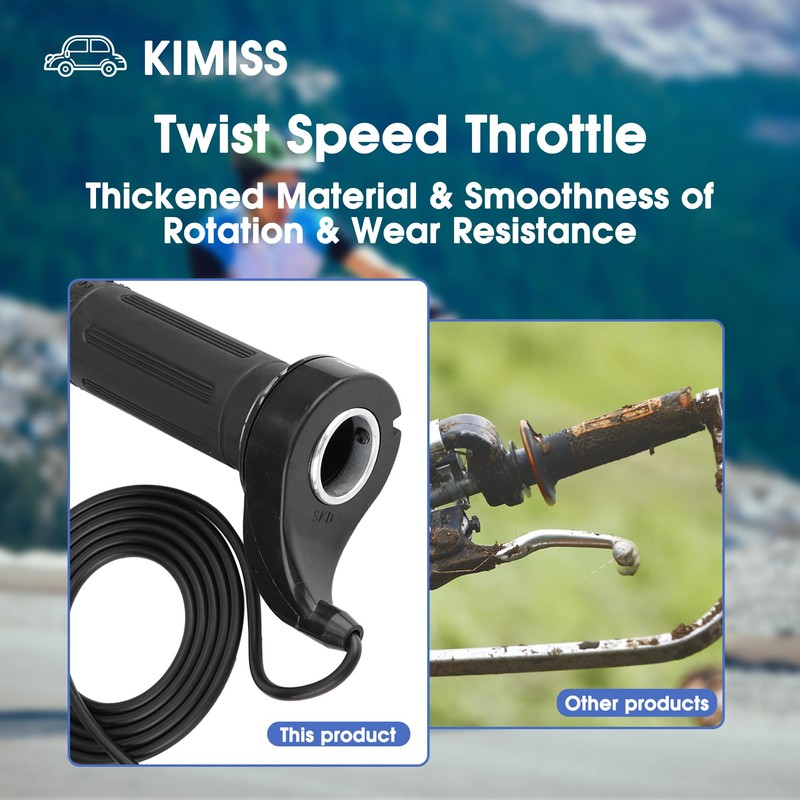 KIMISS Motorcycle Accelerator, Universal Electric Scooter Speed Throttle Grip with