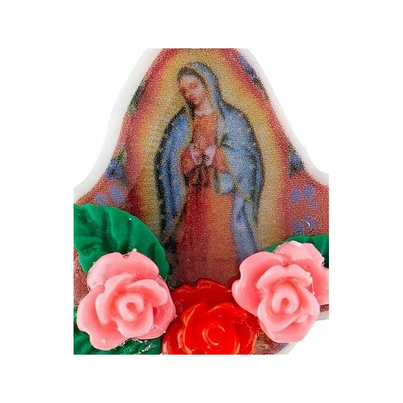 Set of 2 Our Lady of Guadalupe Pin 3D Clay