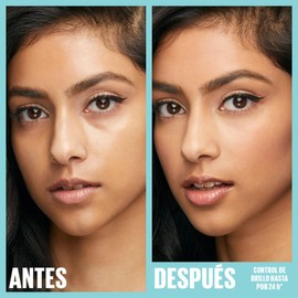 Maybelline Base de maquillaje en polvo con FPS 44, Fit Me Powder Foundation tono 230 Natural Buff 9g