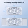 shinic 9" Twin Window Fan with Reversible Airflow, Removable Cover