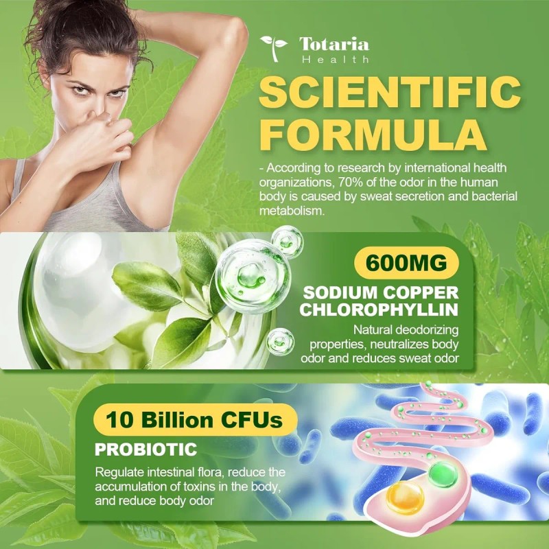 Totaria Health Desodorante Body Deodorizing Con 120 Capsulas Sin Sabor
