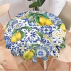 Blue Tiles Lemon Tablecloth, Autumn Fruit Traditional Floral Pattern Table