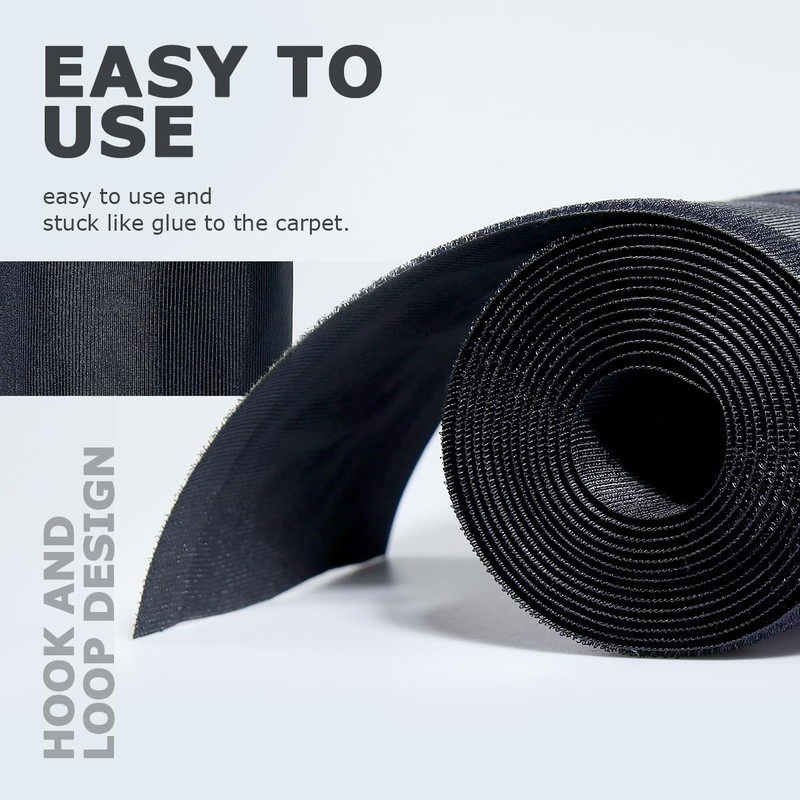 6” W X 10’L Black Floor Cord Cover for Office