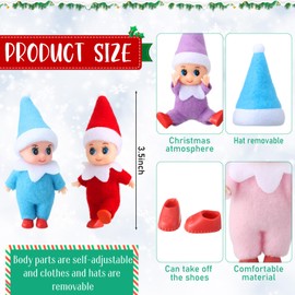 20 Pcs Christmas Elves Christmas Miniature Elf Doll with Elf Clothes Elf Plush Doll Stuffed Stockings for Kids Boy Girl Christmas Advent Calendar Decorations Christmas Village Accessories (Multicolor)