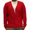 Men's Long Sleeve Links Cardigan Sweater 4000-37 (X-Large, Red)
