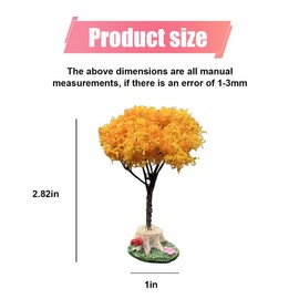 DUSCOKE Cute Golden Tree Car Dashboard Ornament, Funny Creative Automotive Dash Decorations for Women Present, Vehicle Interior Accessories for Home, Office, Micro Landscape House (Golden Tree)