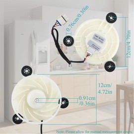 WR60X35365 Freezer Evaporator Fan Motor, DC12V 2.5W Freezer Fan Motor Replacement Compatible with GE Freezer UF14DLRAWW FUF14DLRDWW XUF14SMRAWW