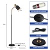 O'NEELDY Modern Industrial Floor Lamp 65" Black Standing Lamp, Black