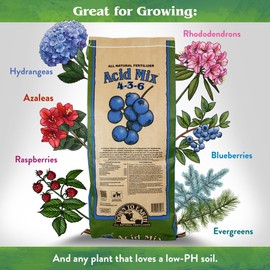 Down to Earth All Natural Fertilizers Acid Mix 4-3-6, 50 lb Bag Plant Food for Blueberries Raspberries