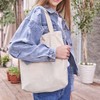 EOWVISN 1 Piece Cotton Tote Bag, Off-White, 38cm x 15cm