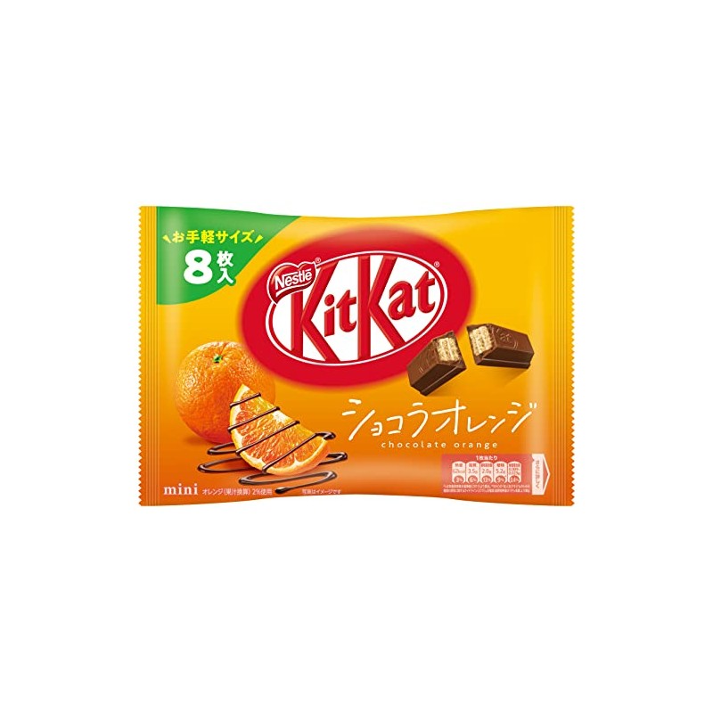 Nestle Japan Kit Kat Mini Chocolat Orange, 8 Sheets x