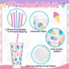 SiliFine 12 Pcs Plastic Ice Cream Cups 24oz Ice Cream