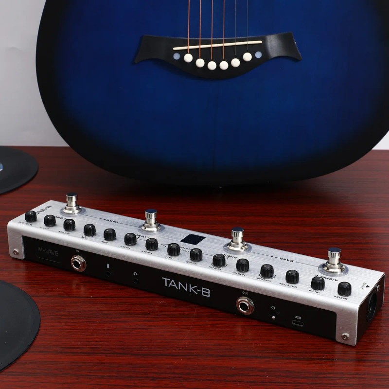 TUOMO M-VAVE Tank-B Pedal de Guitarra Multiefectos Graves con 36