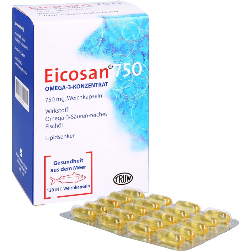 EICOSAN 750 Omega-3 Concentrate Soft Capsules Pack of 120