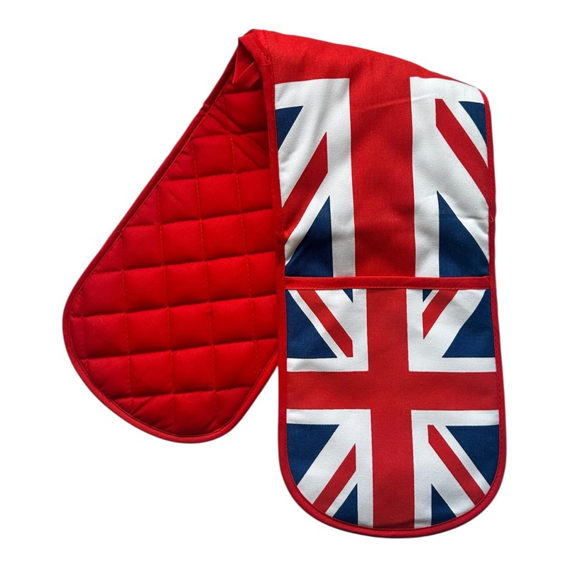 LILAJ Union Jack Double Oven Glove - 100% Cotton British