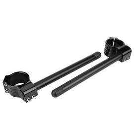 KIMISS 31mm 33mm Motorcycle Universal Handlebar Fork Clip Ons Clipon Billet Separate Handle Bar Racer (37-Black)